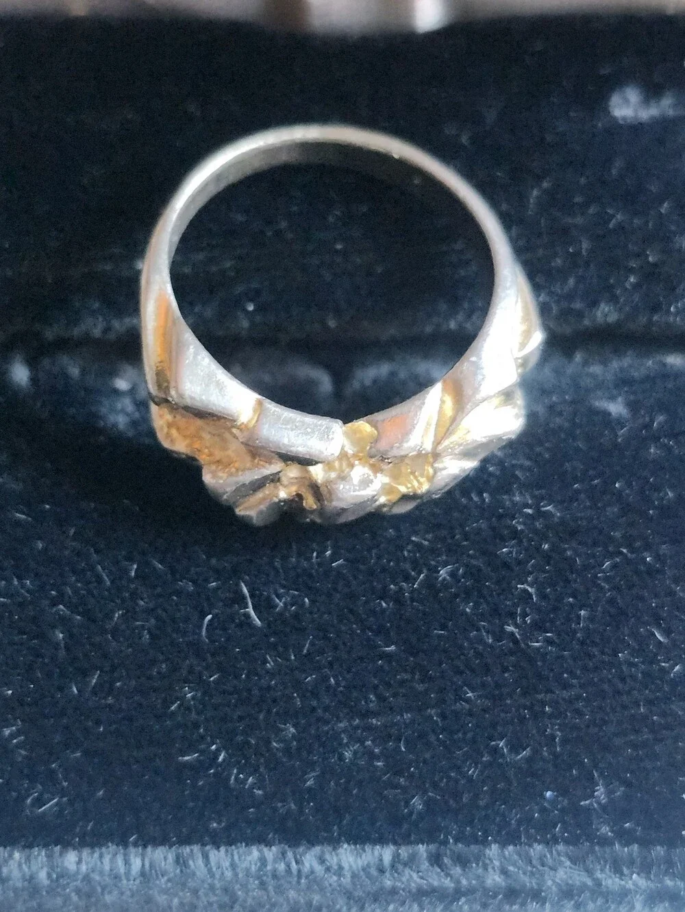 Two Tone Gold Nugget Ring Size 5